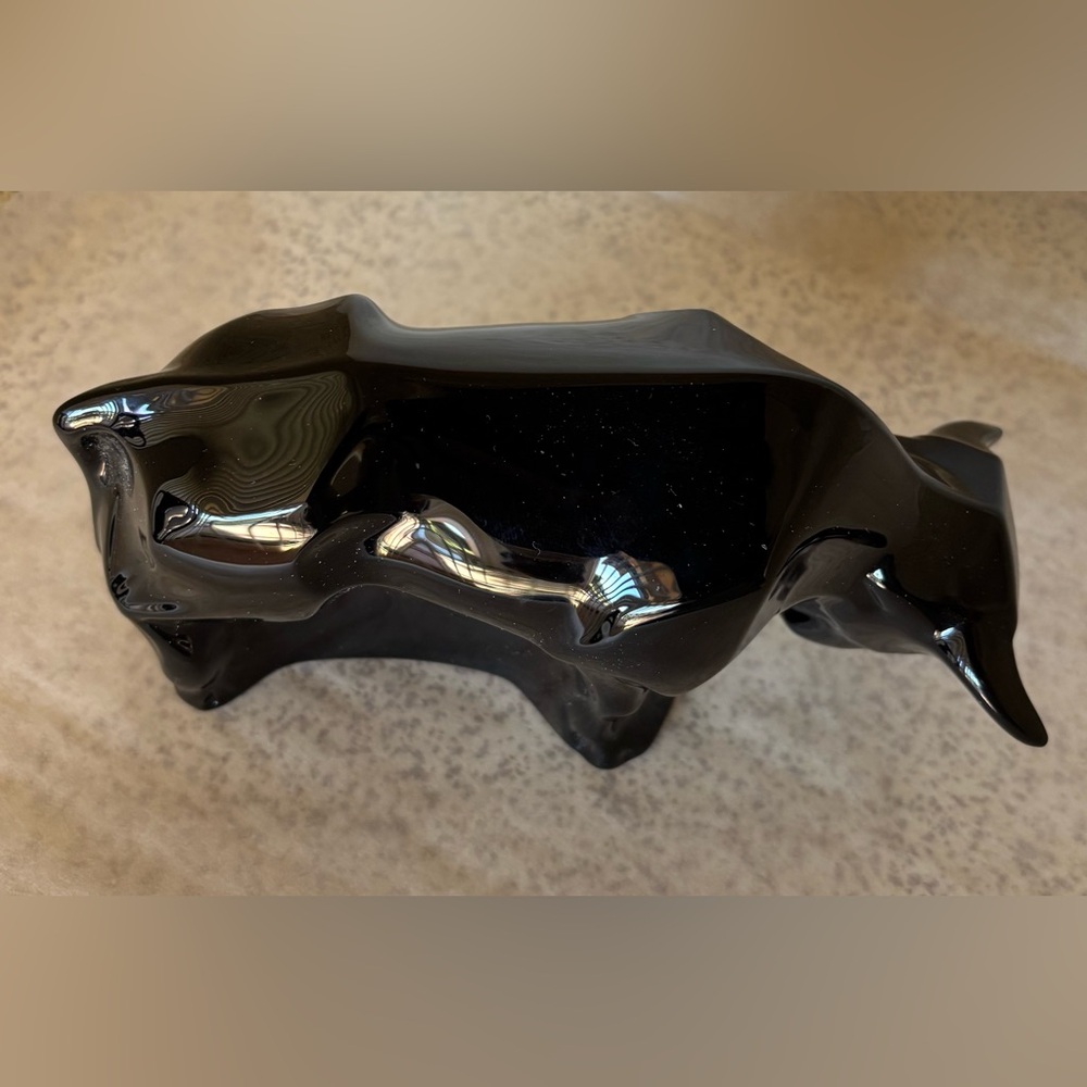 Baccarat Black Crystal Bull - Picture 10 of 14